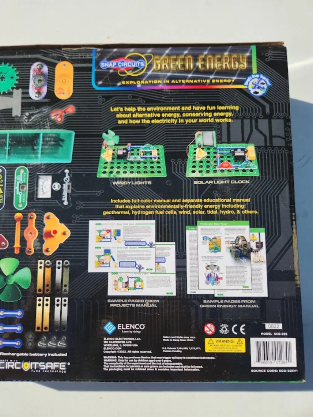 Elenco Snap Circuits Green Energy SCG-225 Science Engineering STEM Toy Projects